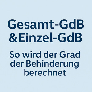 Zum Grad der Behinderung – Gesamt-GdB und Einzel-GdB