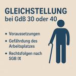 Gleichstellung bei GdB 30/40 – Antrag, Voraussetzungen und Kündigungsschutz 1