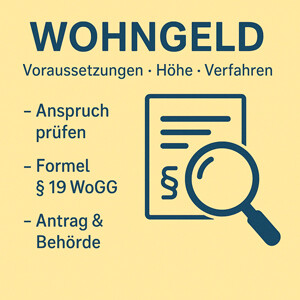 Wohngeld nach dem Wohngeldgesetz