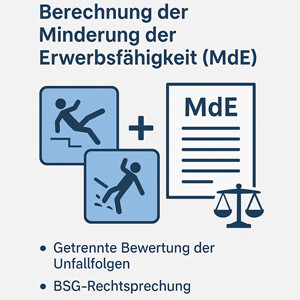 Mehrere Arbeitsunfälle: Berechnung der Minderung der Erwerbsfähigkeit (MdE)