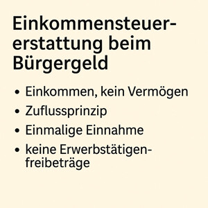 Bürgergeld: Einkommensteuererstattung – Anrechnung, Verteilung & Absetzbeträge (§ 11 SGB II)