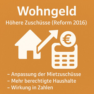 Wohngeld – Höhere Zuschüsse für Haushalte mit geringem Einkommen