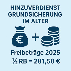 Hinzuverdienst bei Grundsicherung im Alter: Freibeträge 2025 einfach erklärt