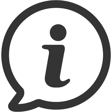 Sprechblase mit Info-Symbol