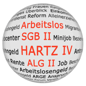 Hartz 4 (Kugel mit Stichworten)