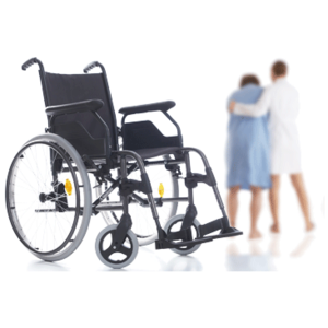 Rollstuhl mit Menschen