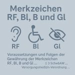 Merkzeichen RF, Bl, B und Gl: Voraussetzungen, Bedeutung & Vorteile im Schwerbehindertenausweis 1