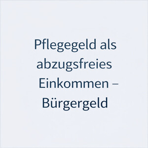 Pflegegeld als abzugsfreies Einkommen beim Bürgergeld