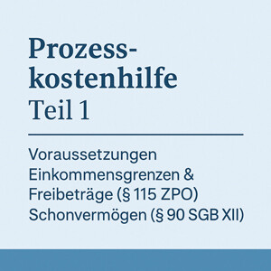 Prozesskostenhilfe (PKH), Überblick – Teil 1