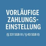 Die vorläufige Zahlungseinstellung 1